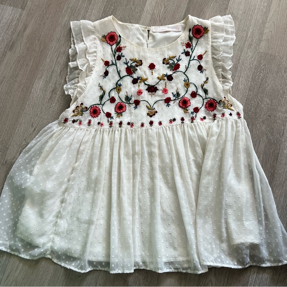 Zara embroidered top